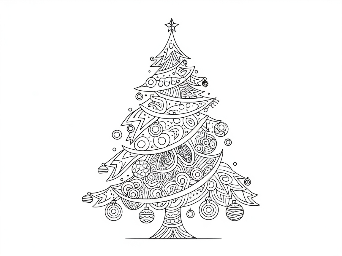 Decorate This Intricate Christmas Tree Design