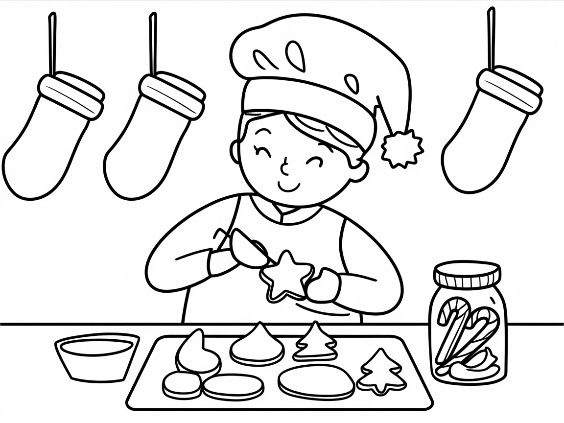 Craft Holiday Magic with This Festive Cookie Decorating Page