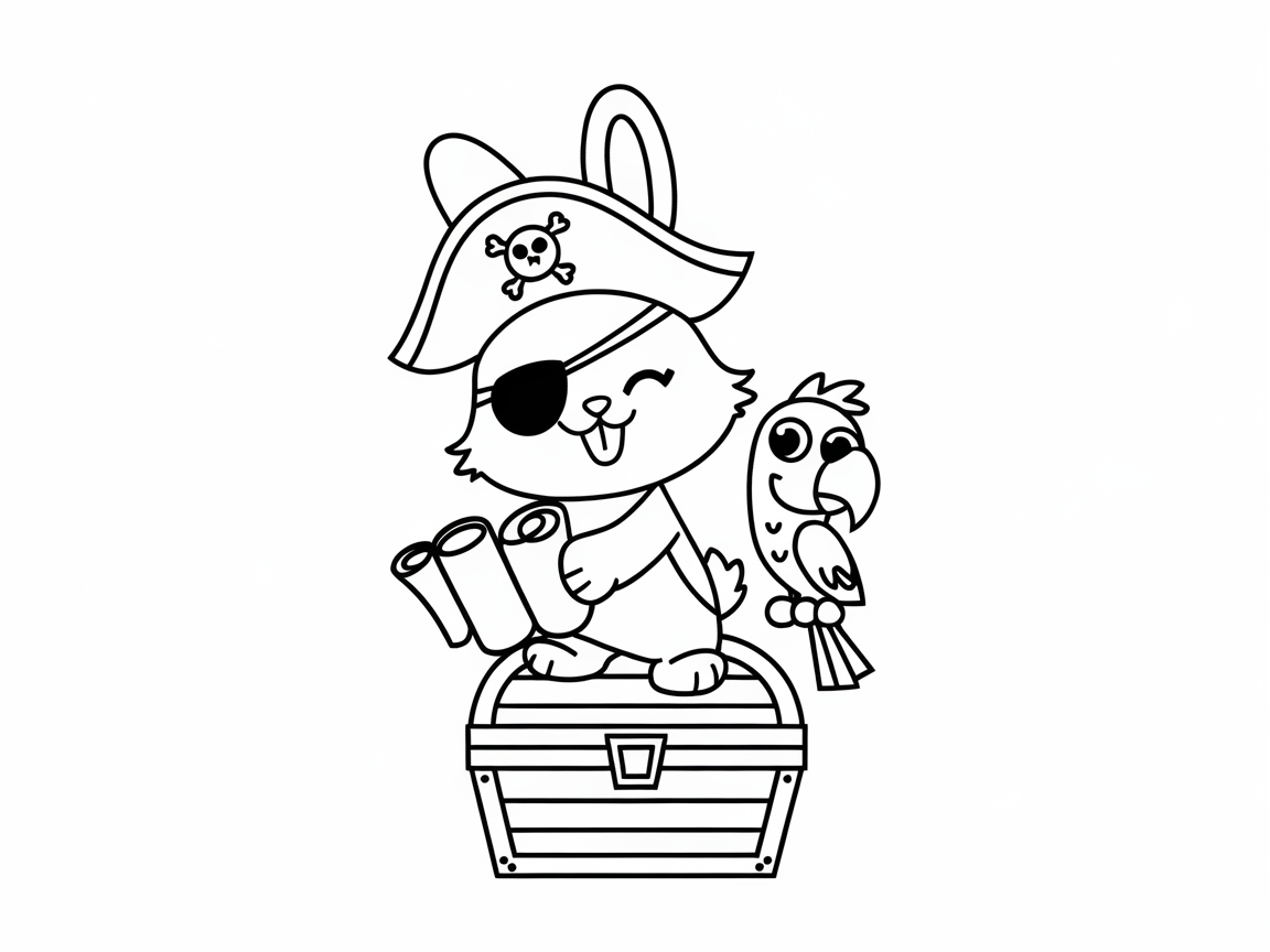 Arr Matey: Pirate Bunny on a Treasure Hunt