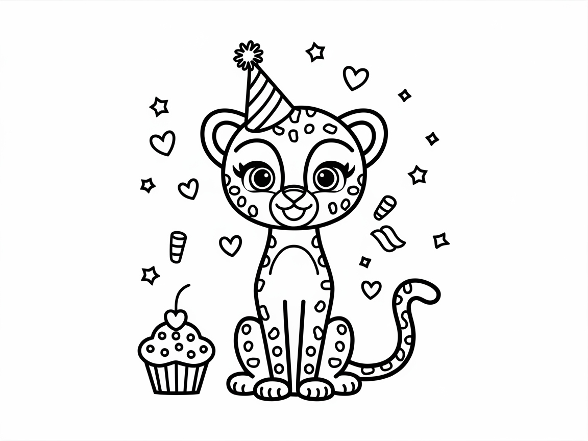 Birthday Cheetah Celebration Page