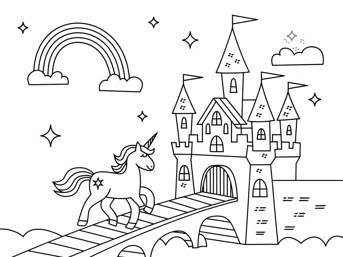 Enter a Fantasy with This Unicorn Castle Scene