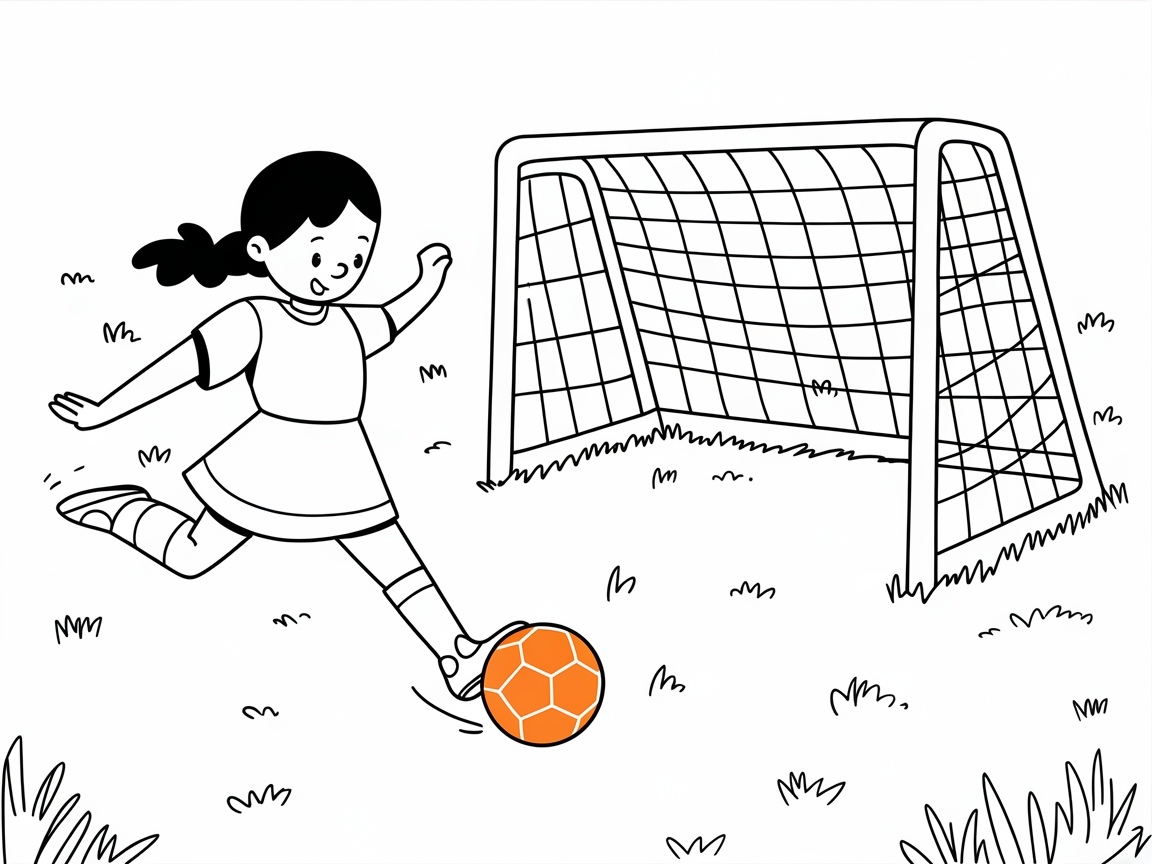 Score Big Fun with This Soccer Star Coloring Page