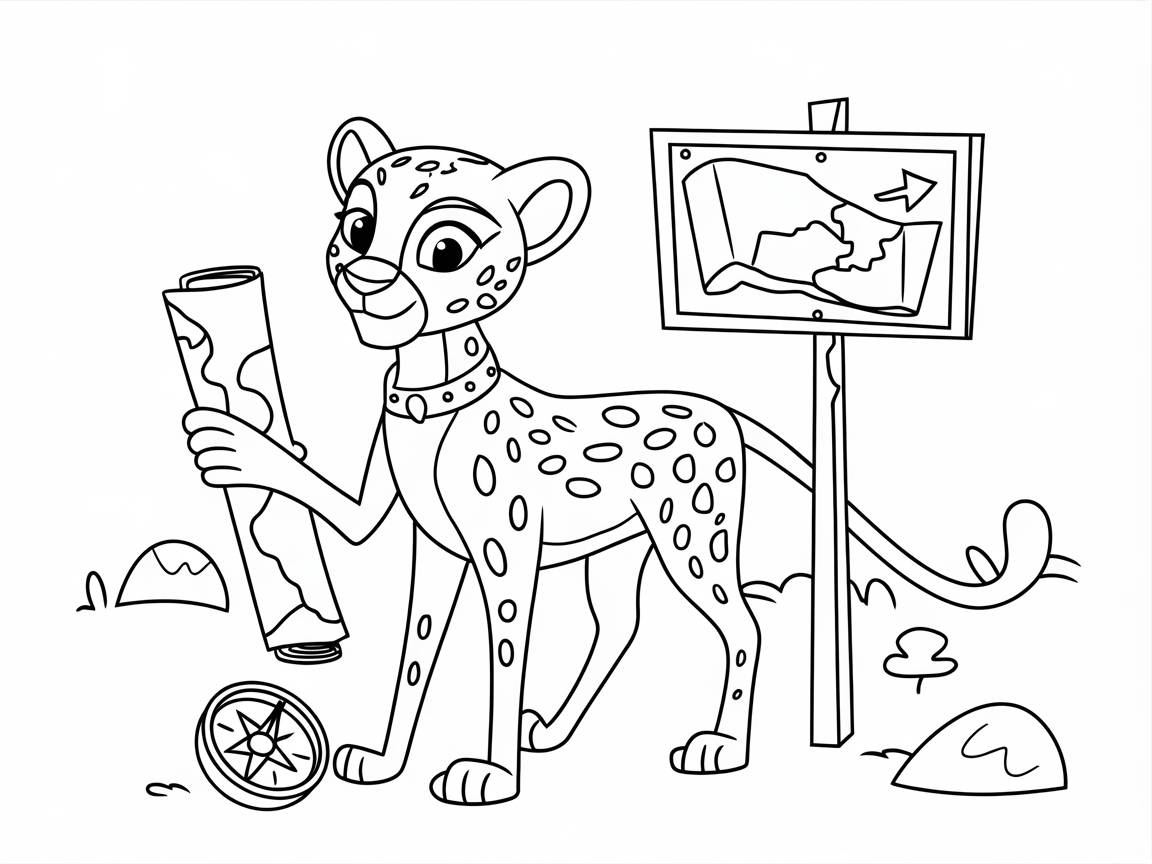 Adventurous Cheetah on a Safari Trek