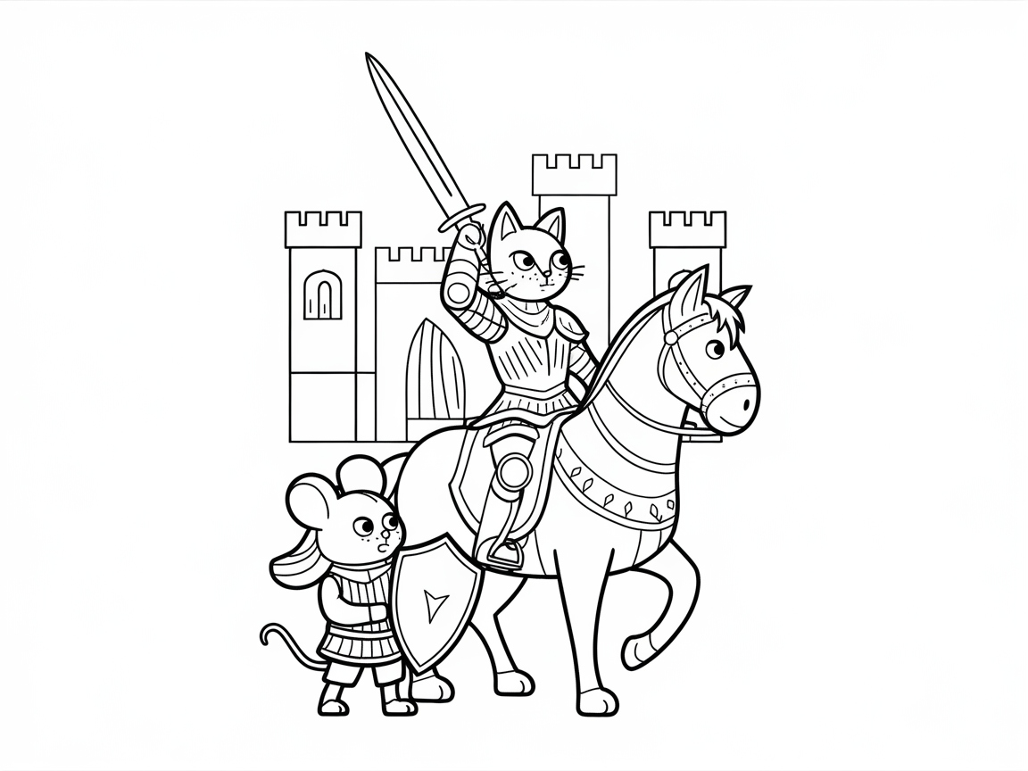 Embark on a Medieval Quest with Knightly Cat and Mouse