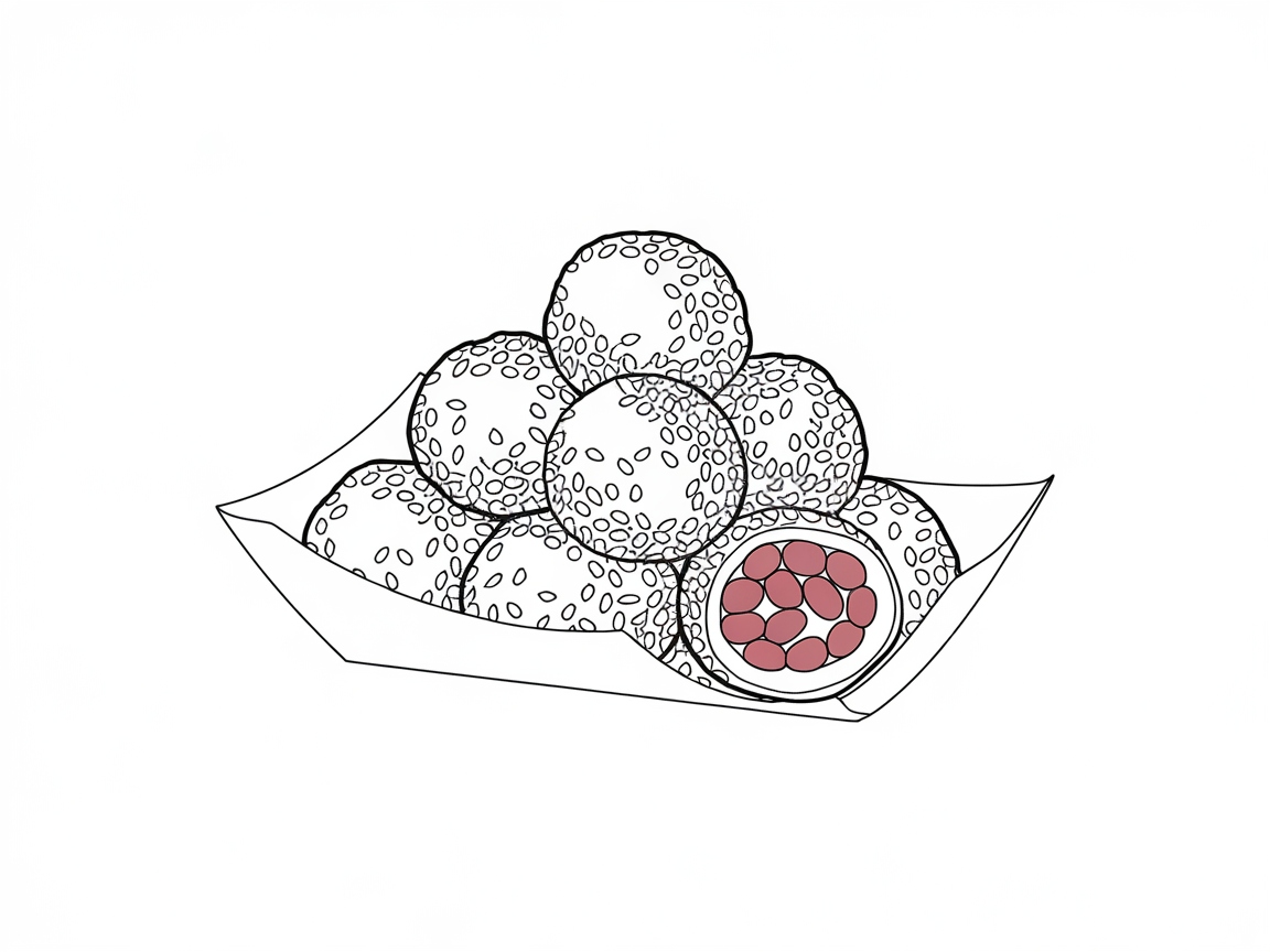 Colorful Sesame Ball Extravaganza