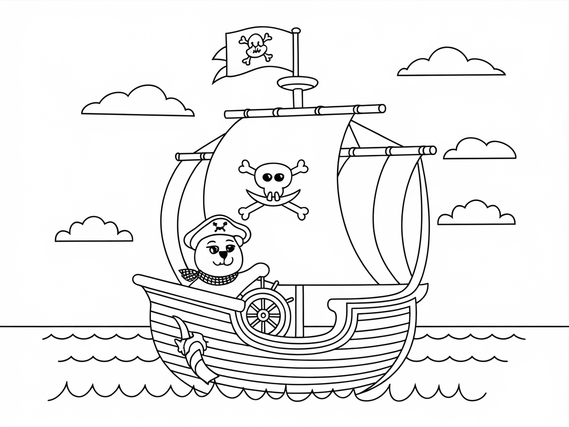 Set Sail With Pirate Bear on the High Seas