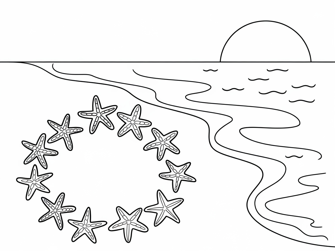 Craft Your Colors with This Enchanting Starfish Circle