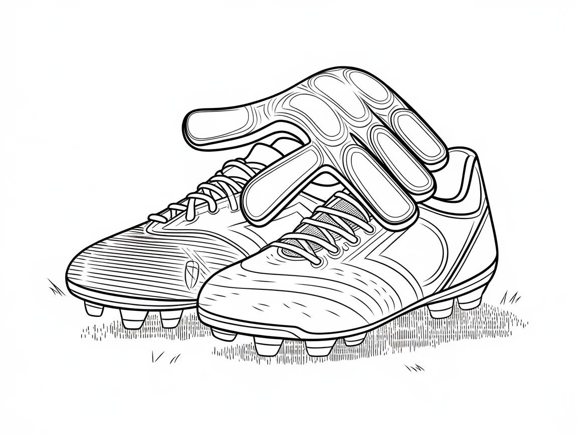 Gear Up for the Game with this Soccer Essentials Coloring Page