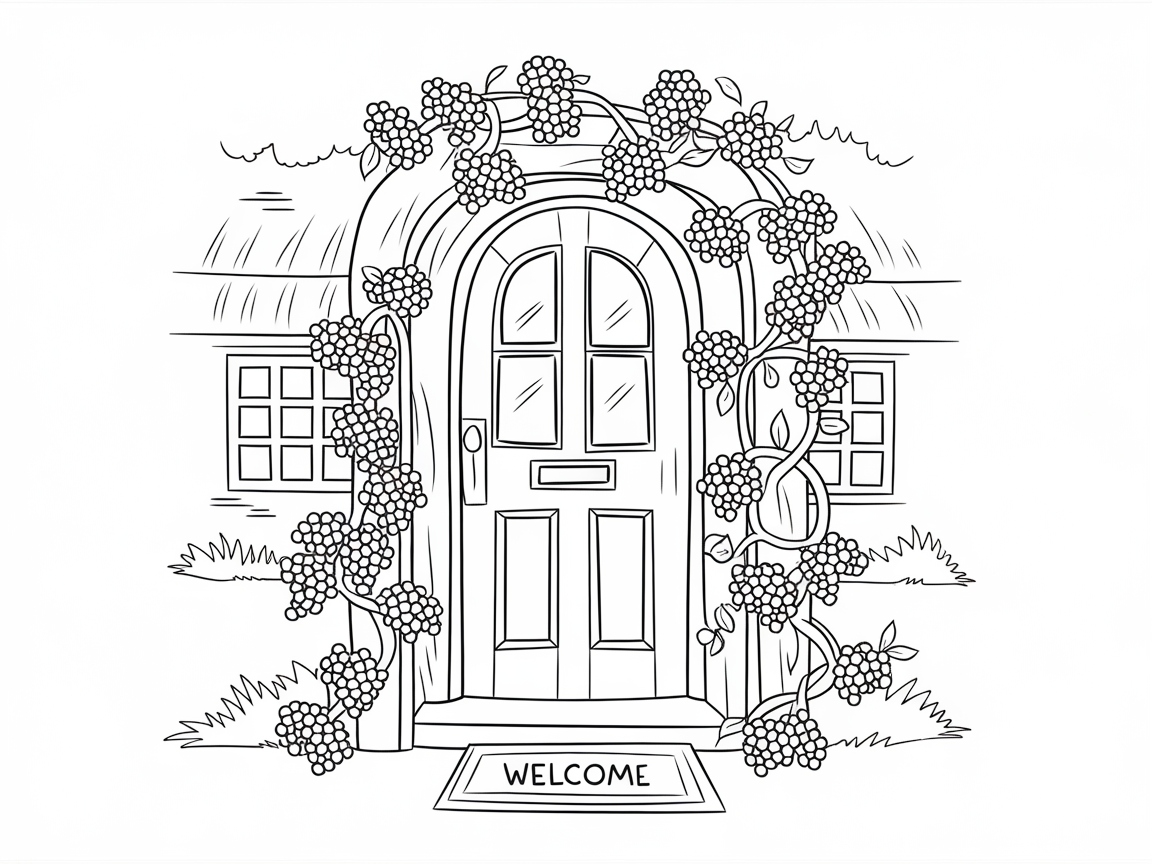 Welcome Home: Cozy Cottage Coloring Delight