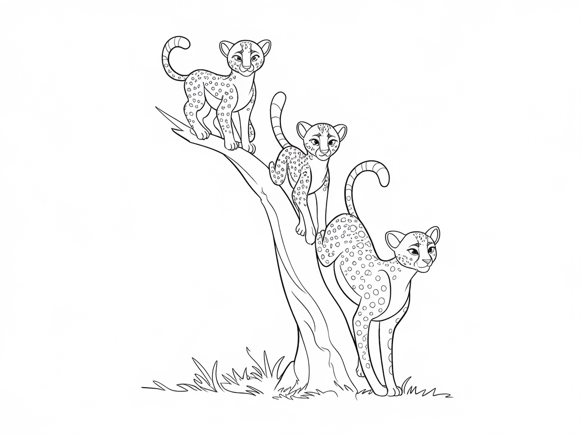 Climb Into Fun with This Cheetah Cubs in a Tree