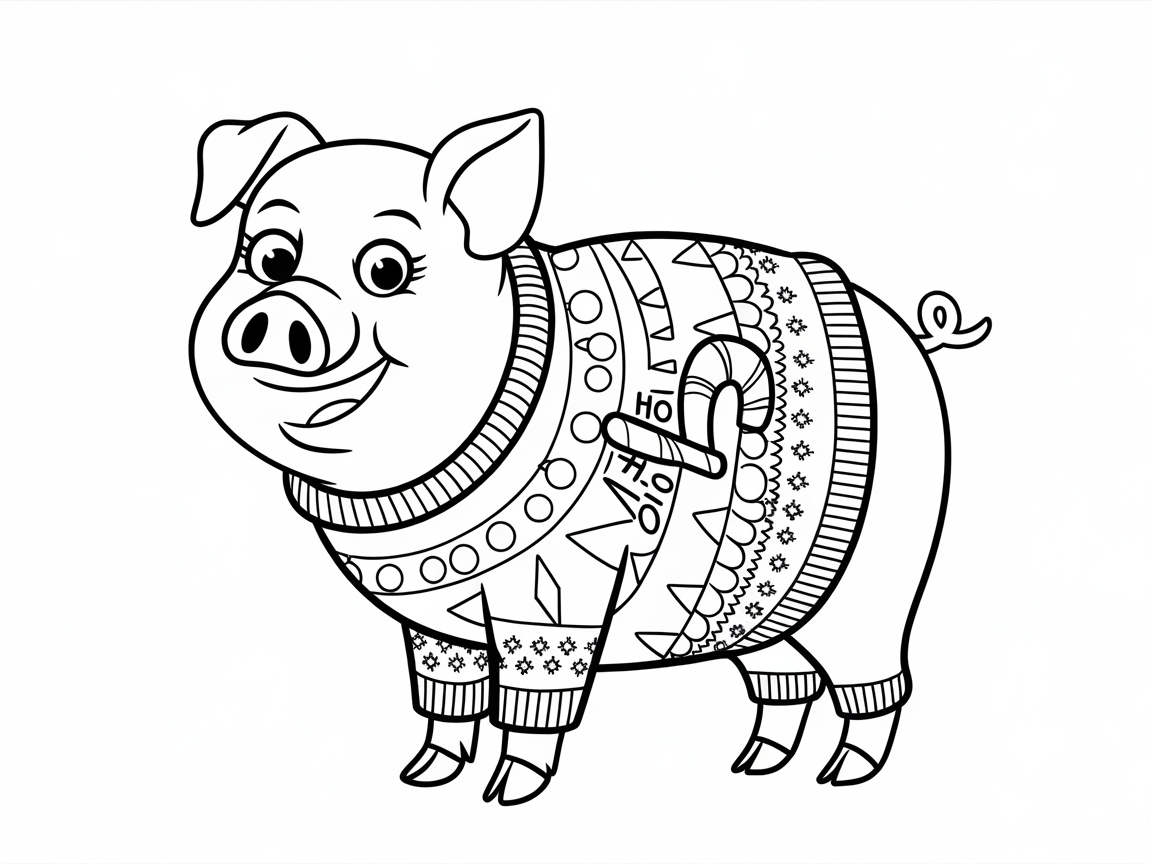 Cozy Up to This Festive Sweater-Wearing Pig
