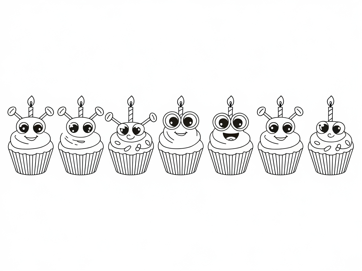 Alien Cupcake Party Extravaganza