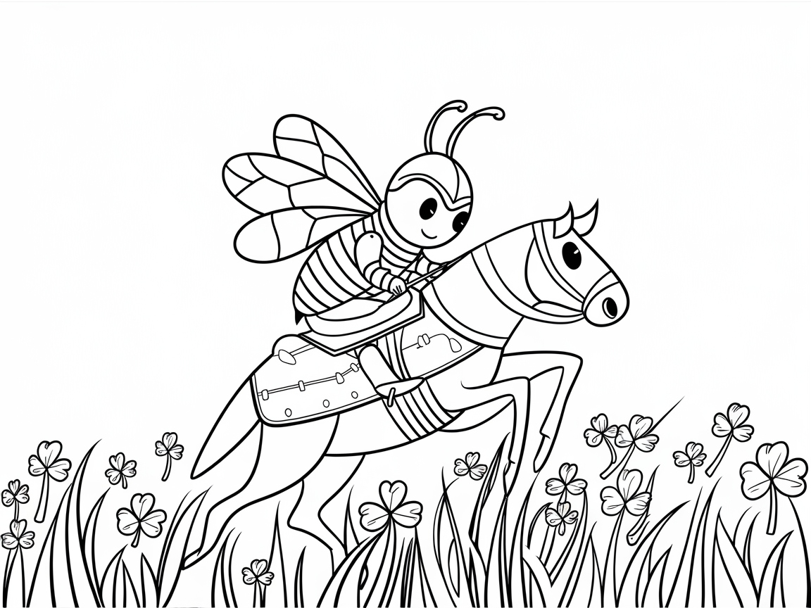 Equestrian Bee on a Gallant Ride