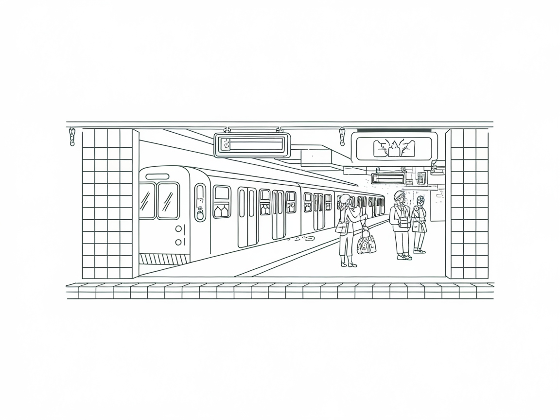 Subway Scene Awaits Your Artistic Flair