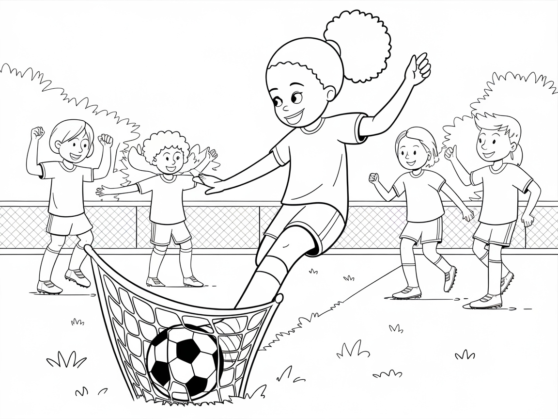 Score Big with This Soccer Star Coloring Page
