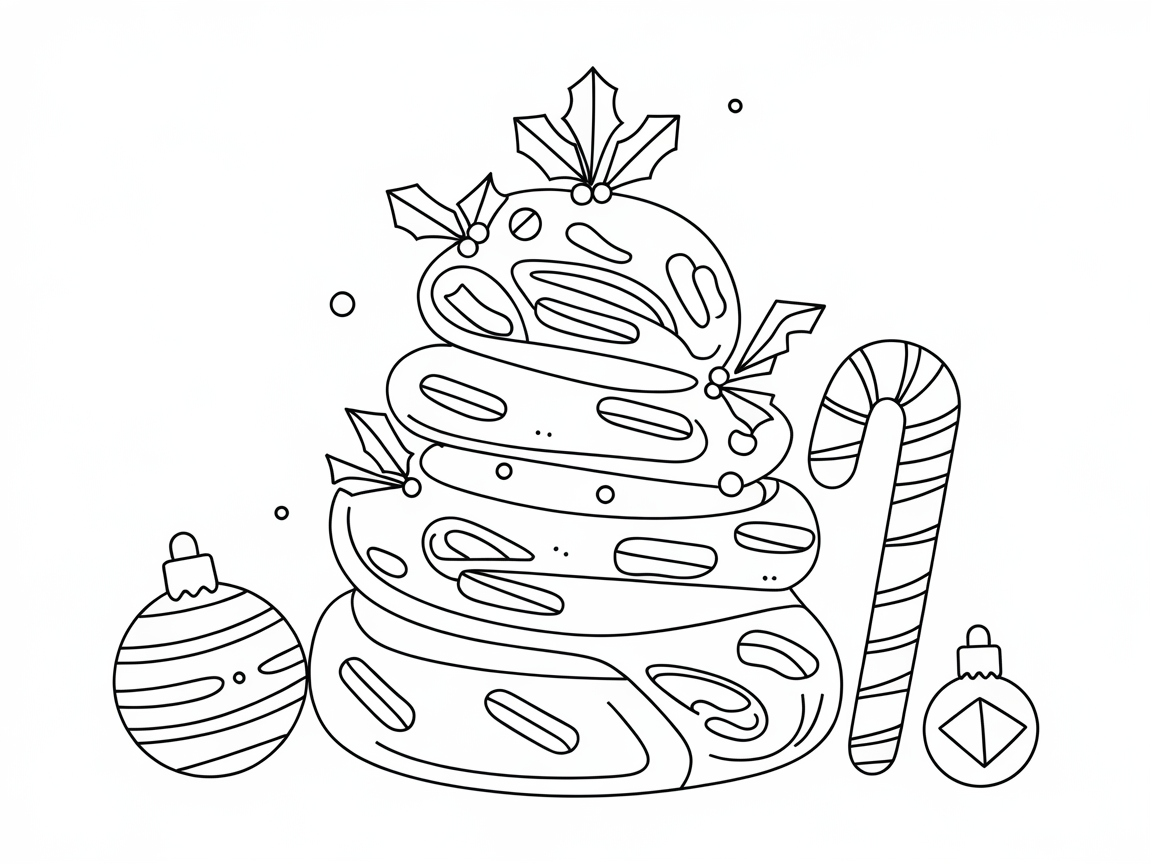 Festive Holiday Cinnamon Roll Scene
