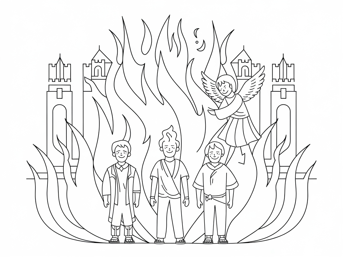 Encounter the Fiery Furnace with Three Faithful Figures