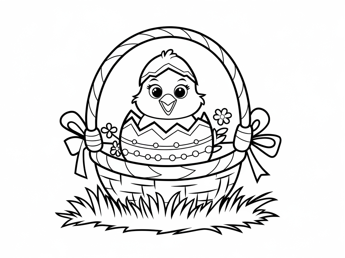 Sweet Chick in Easter Basket