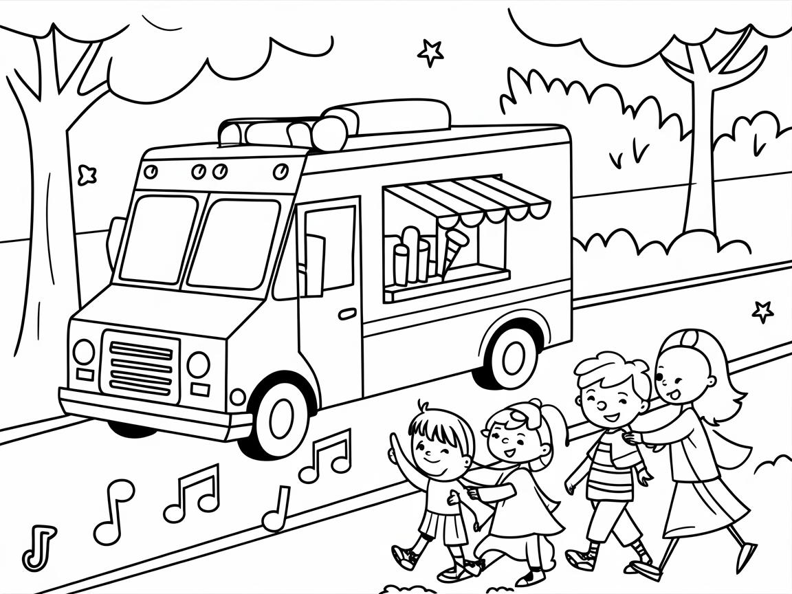 Sing Along with This Joyful Ice Cream Truck Page