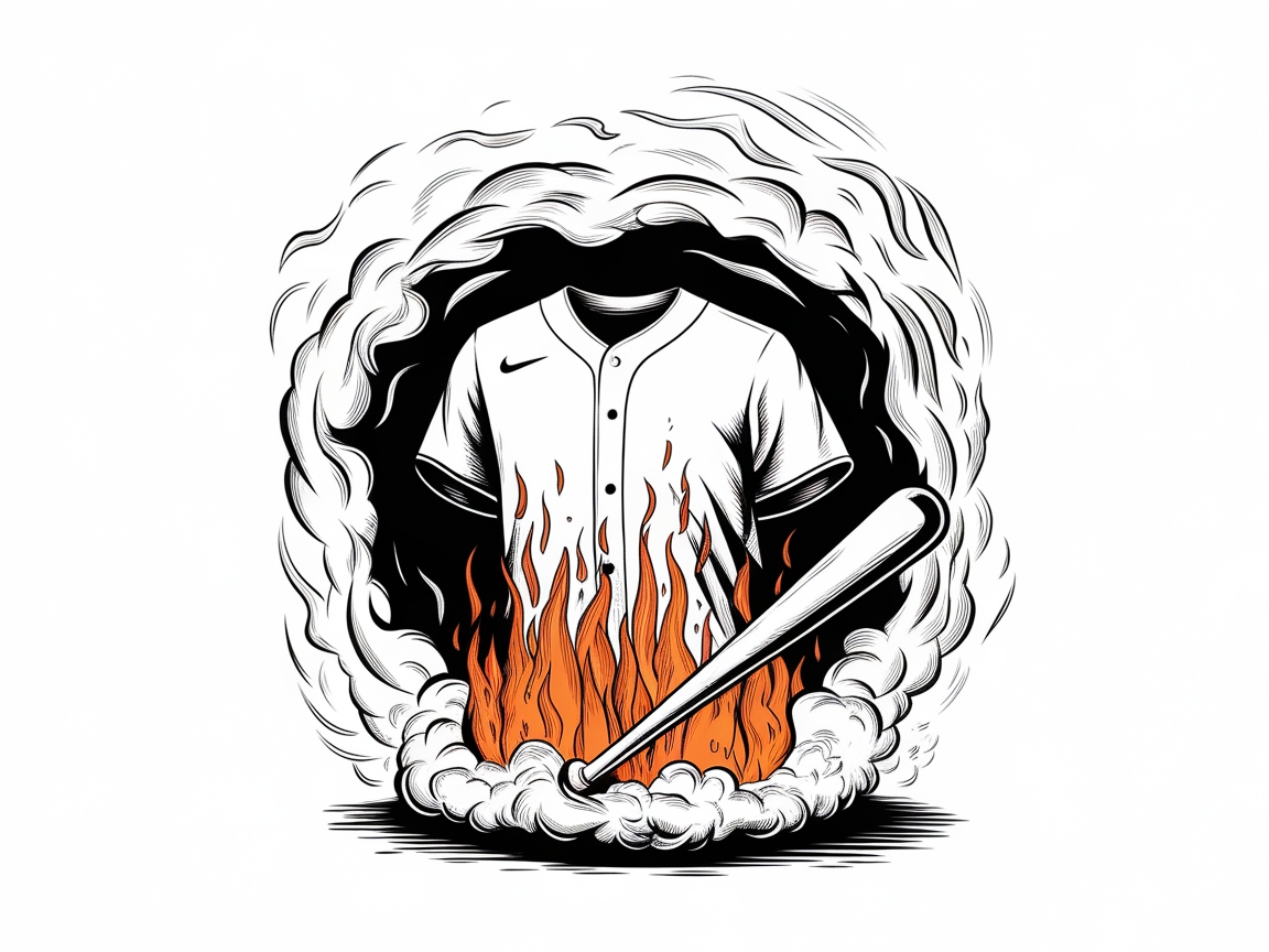 Ignite Your Imagination with This Fiery Baseball Jersey