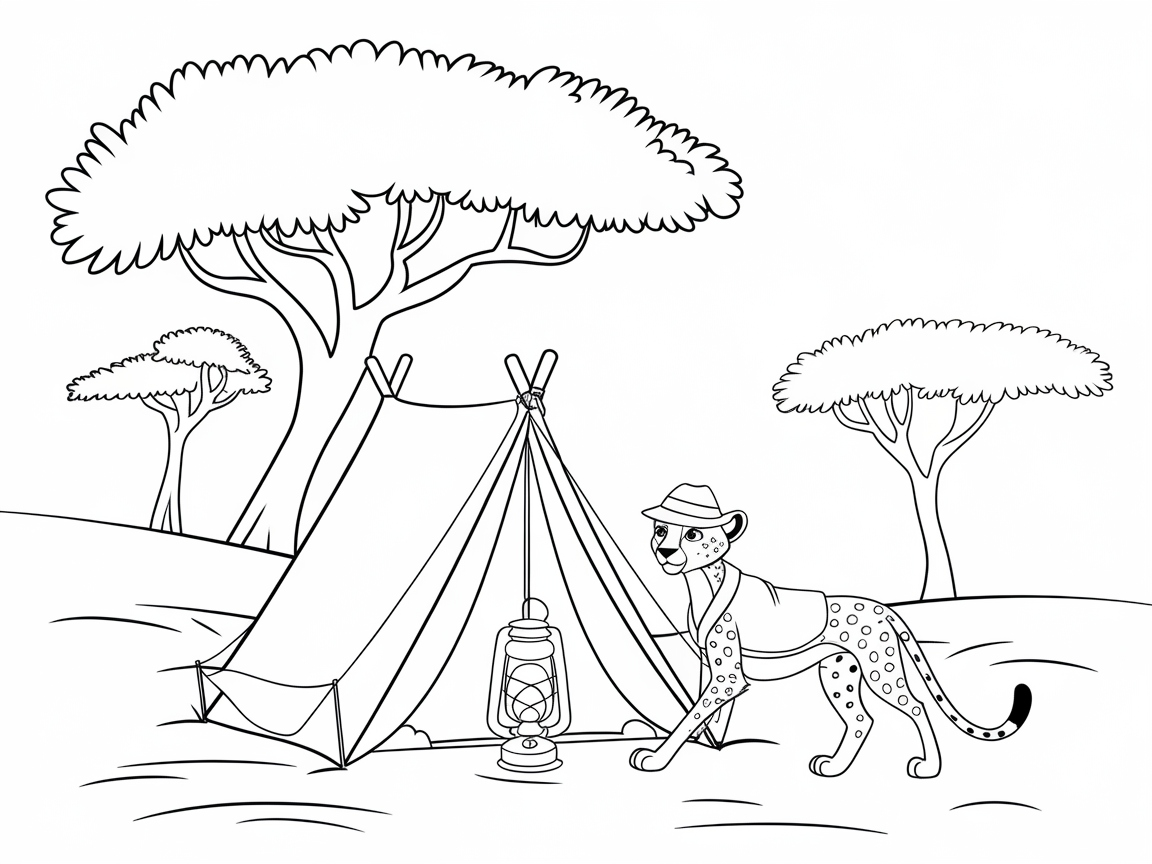 Cheetah Explorer on a Safari Camp
