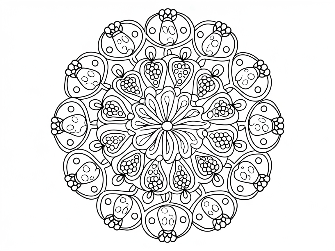 Berry Mandala: A Colorful Symmetry Challenge