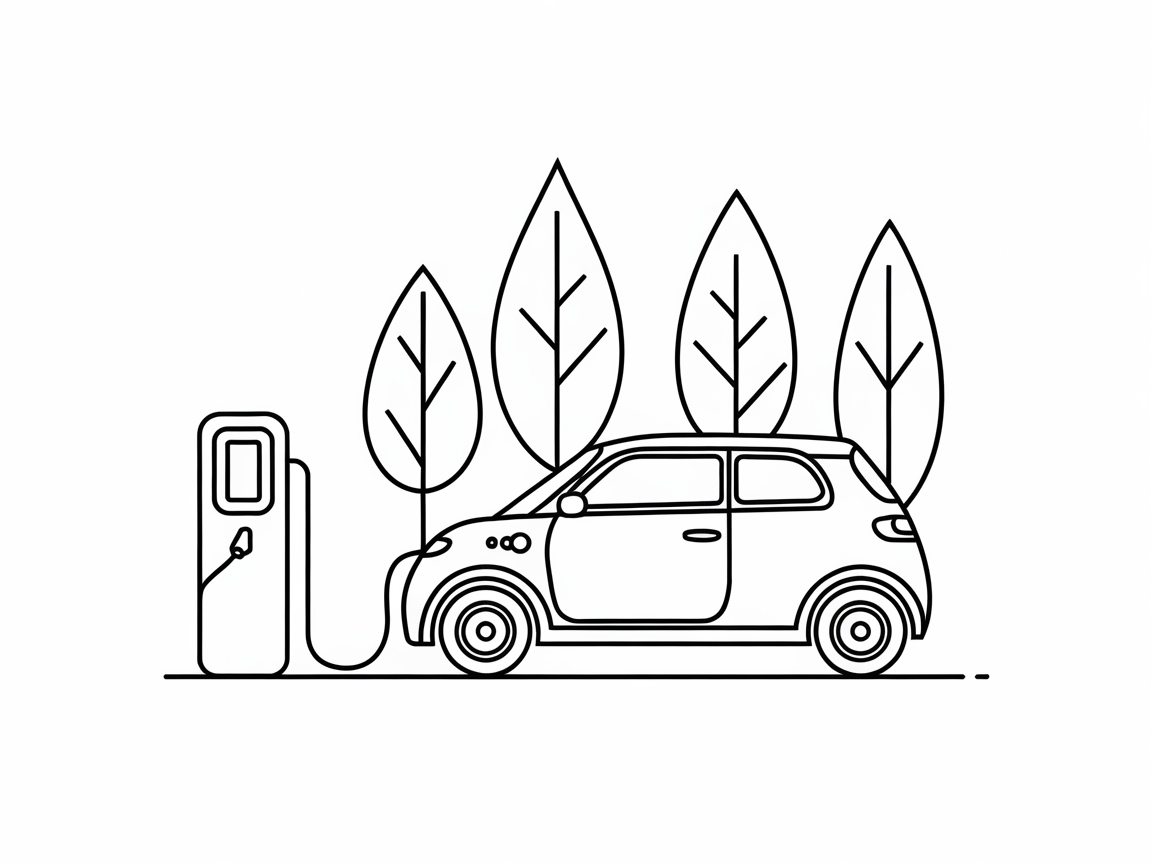 Charge Into the Future With This Electric Car Coloring Page