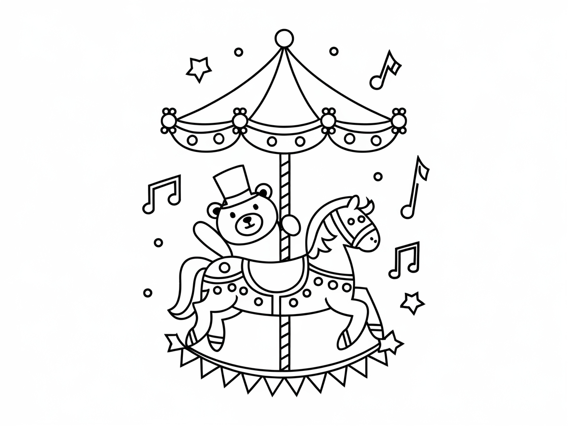 Ride the Birthday Bear Carousel Adventure