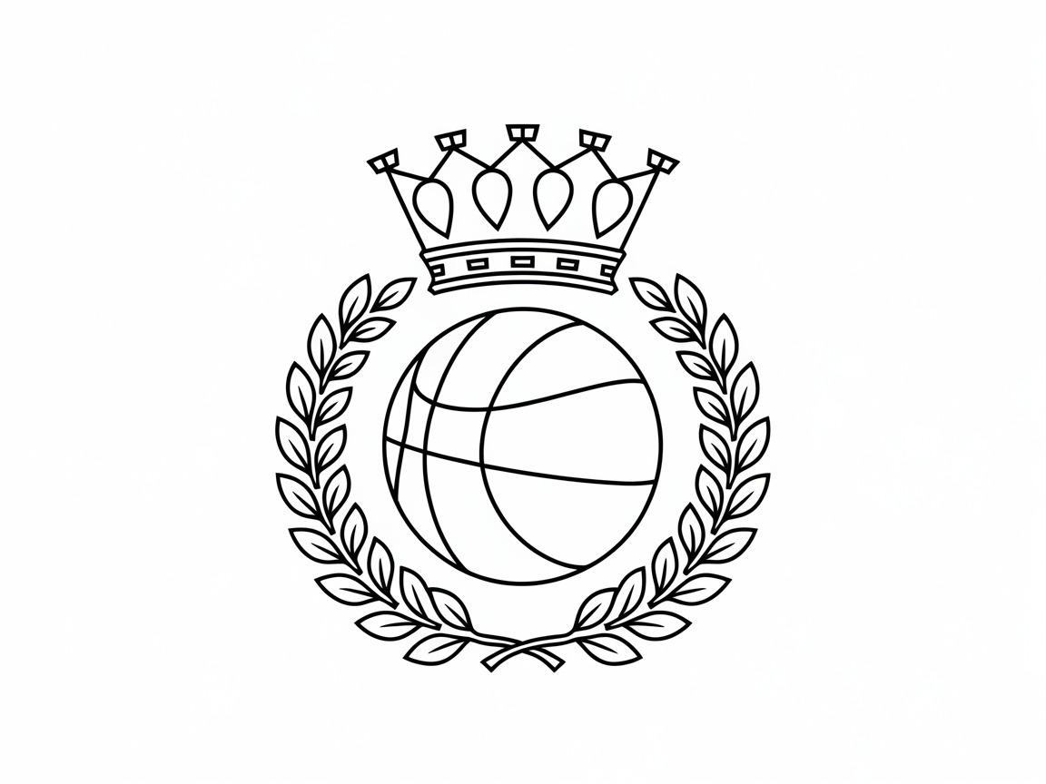 Regal Basketball Emblem Fit for Royalty