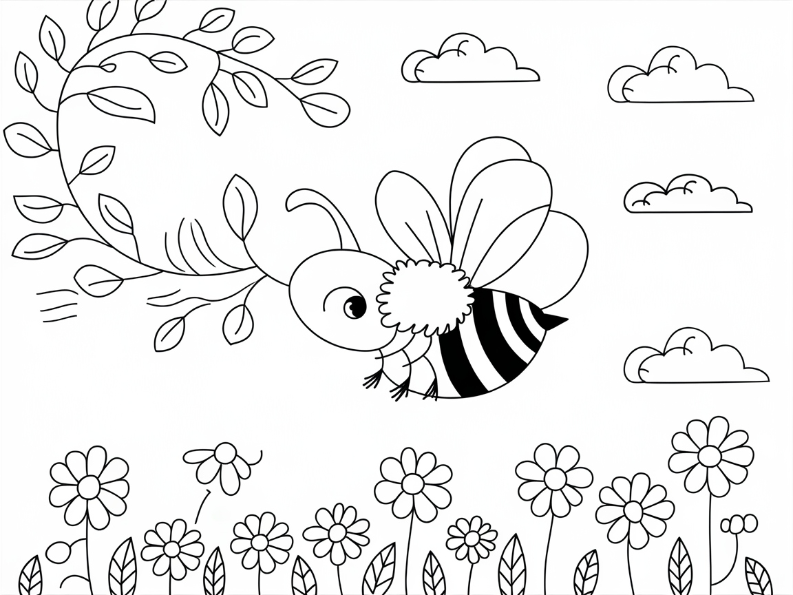 Buzzing Through a Floral Fantasy
