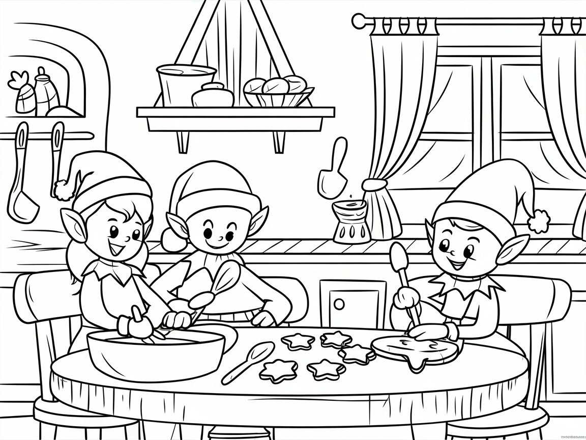 Color Elves in Santa