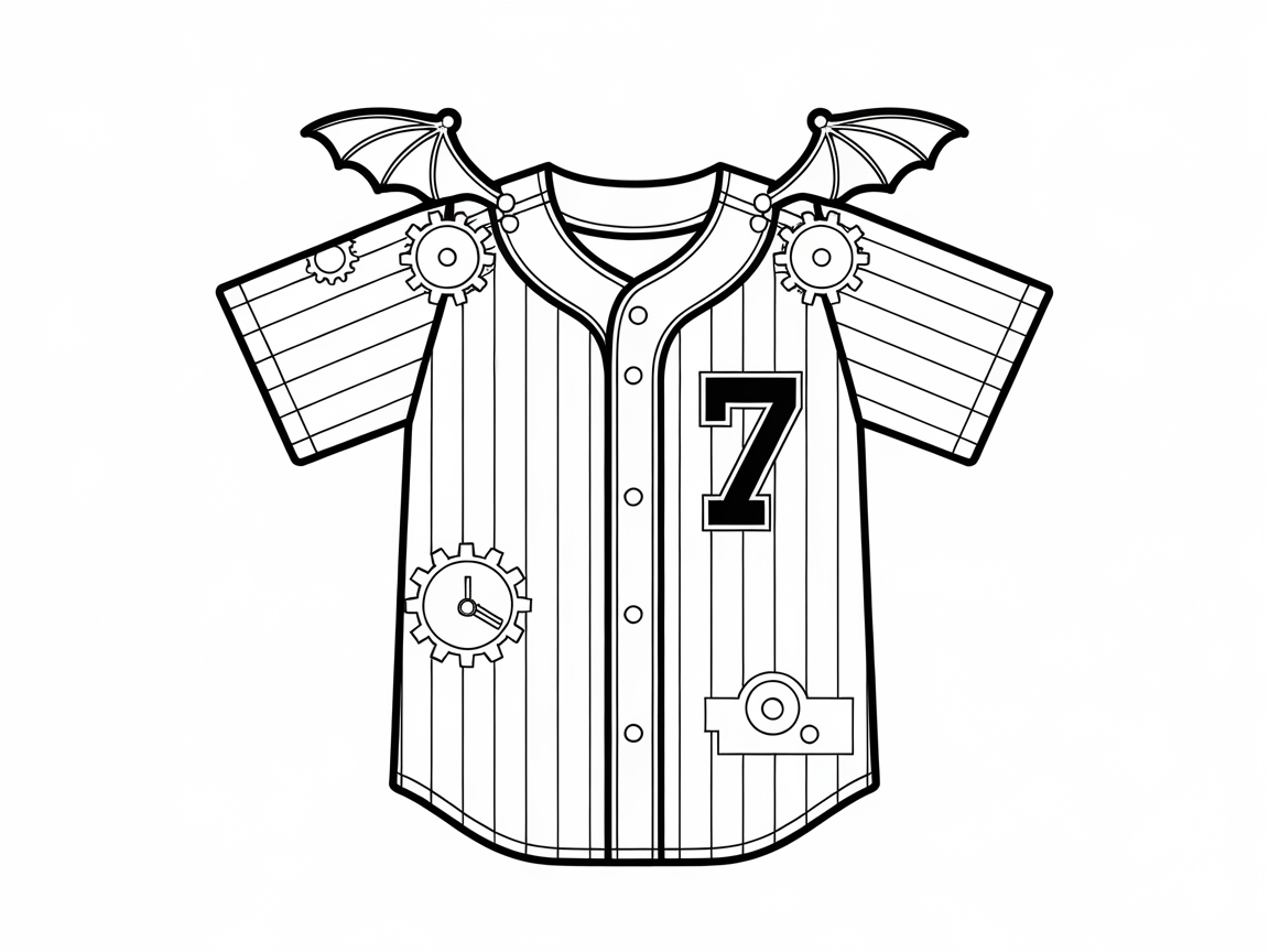 Steampunk Dreams with This Gear-Enhanced Baseball Jersey
