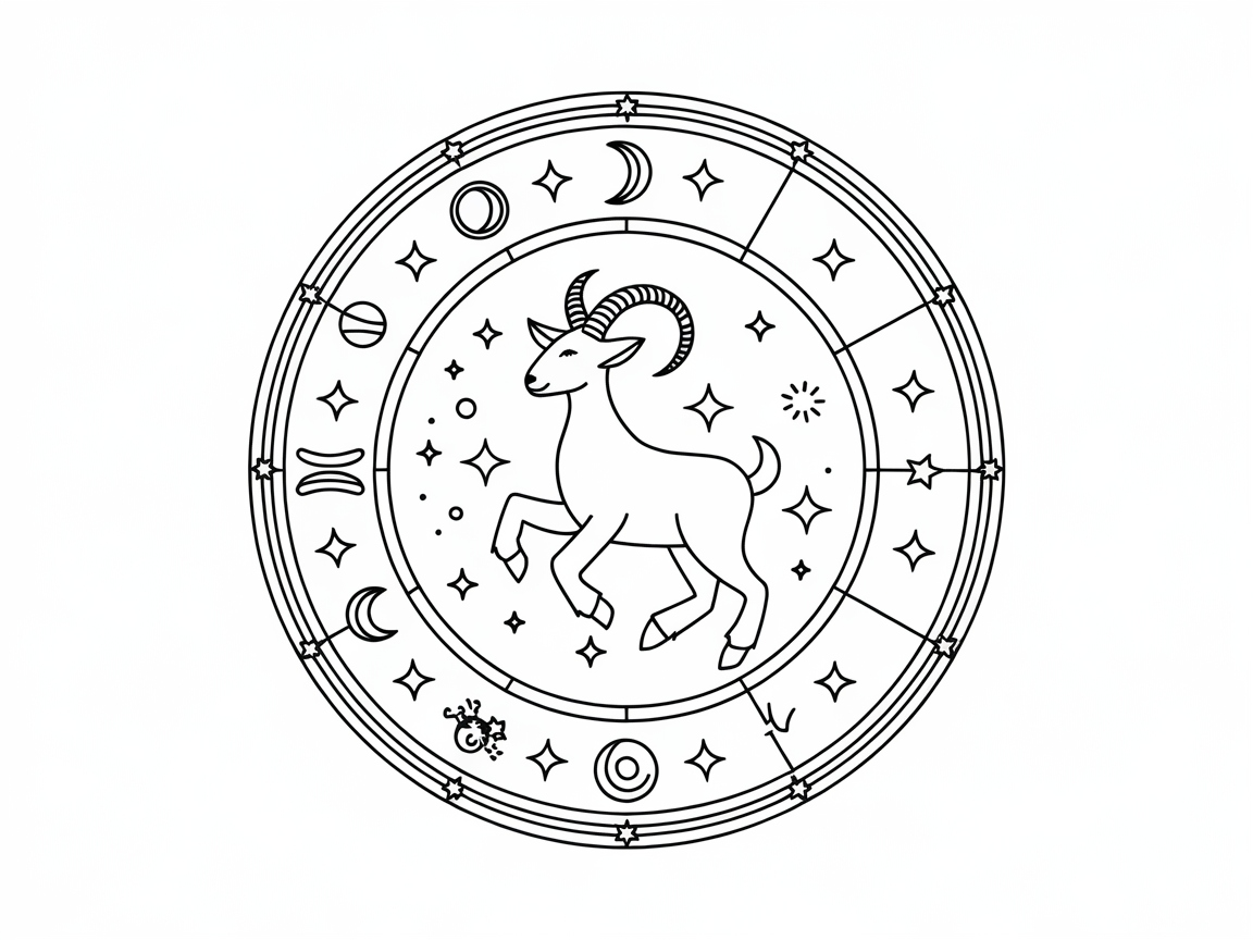 Create a Celestial Masterpiece with This Capricorn Zodiac Wheel