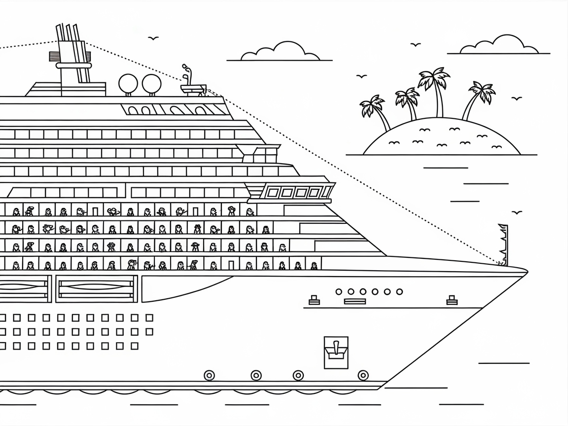 Cruise Ship Adventure with Island Views