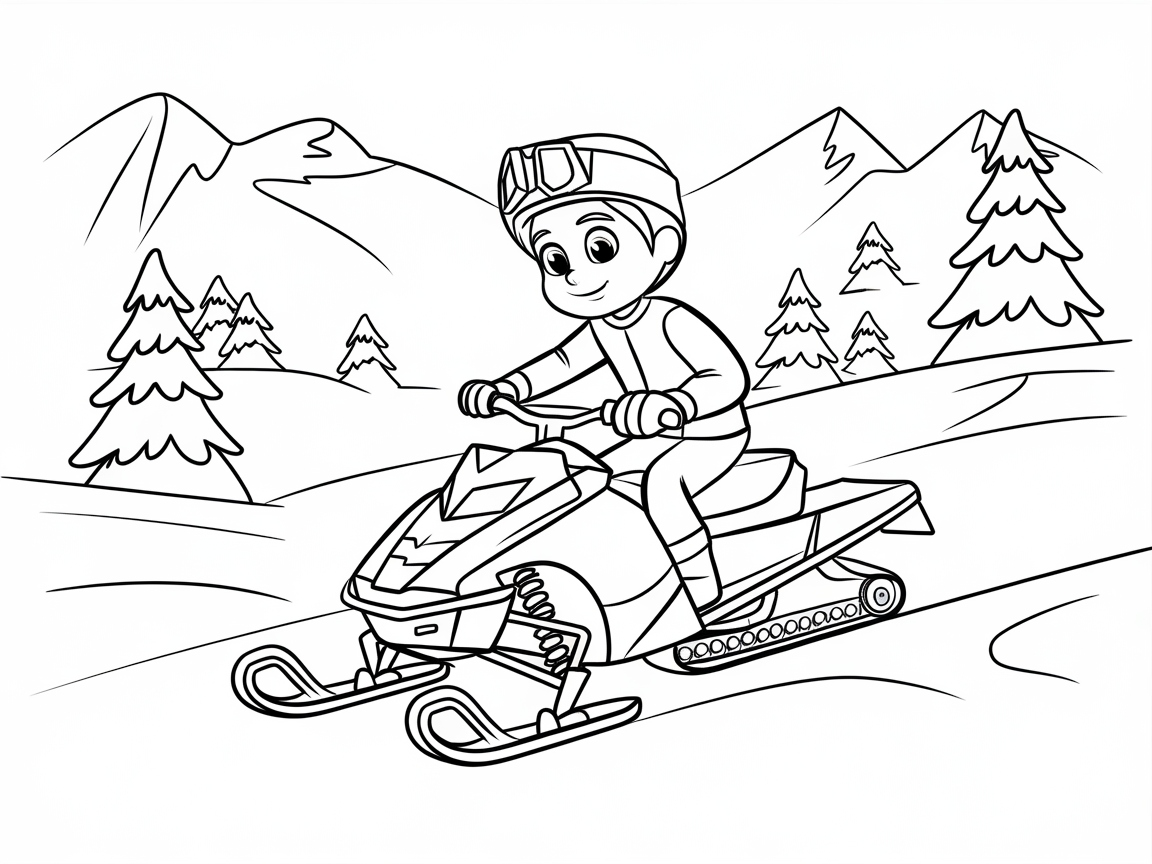 Snowy Adventure with Chase on a Snowmobile