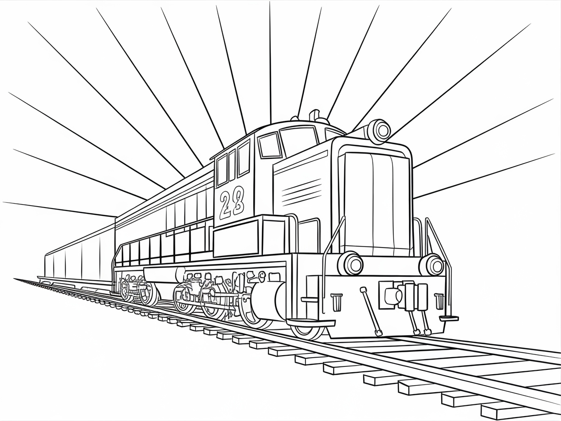 Dynamic Diesel Train Coloring Adventure