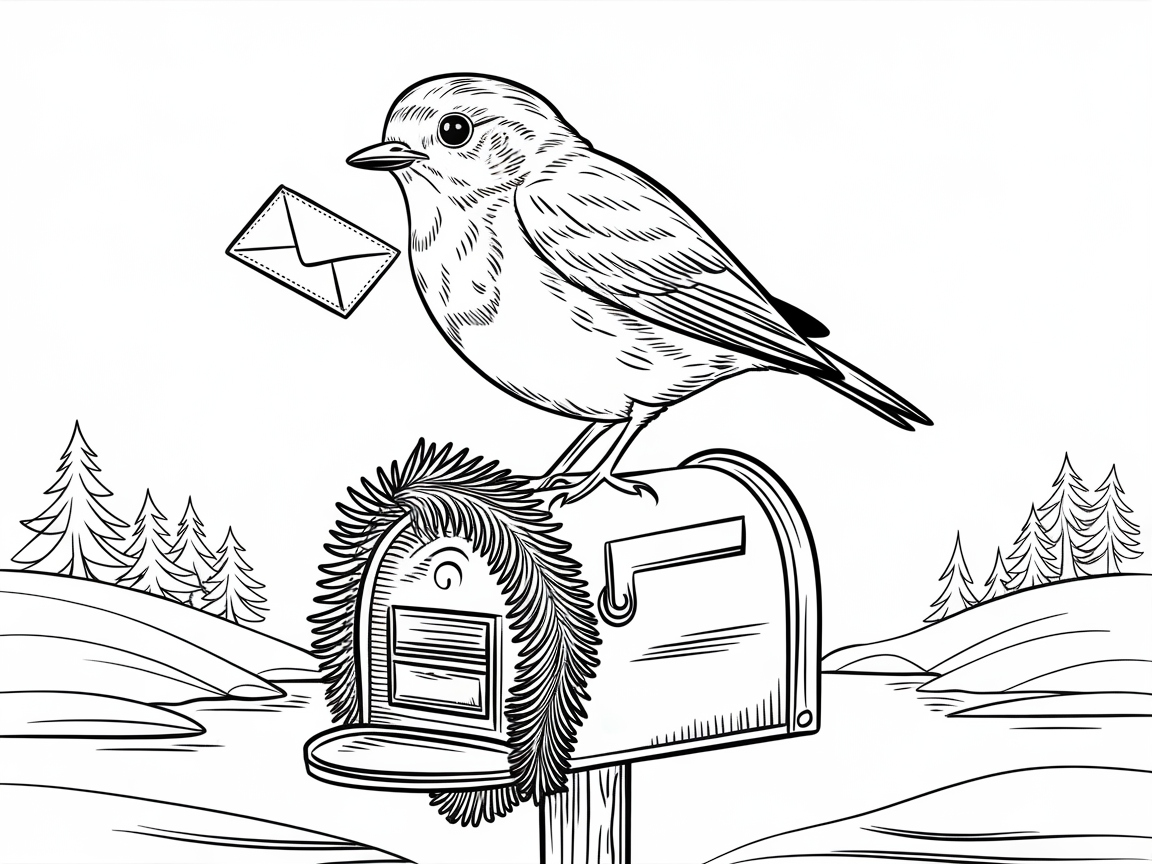 A Chirpy Messenger with Holiday Cheer