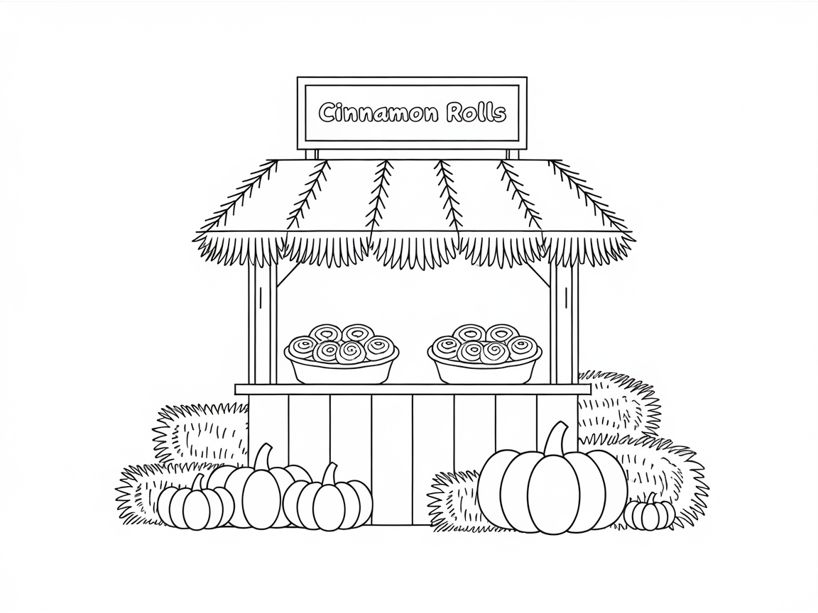 Autumn Market Cinnamon Roll Stand