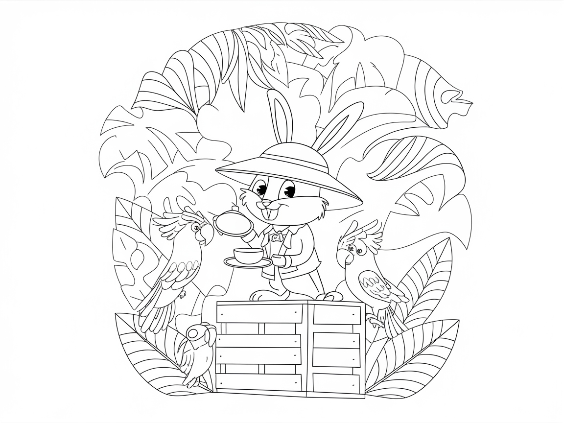 Jungle Safari Bunny Tea Party