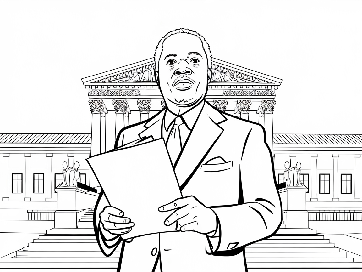 Highlight Justice with This Supreme Court Pioneer Coloring Page
