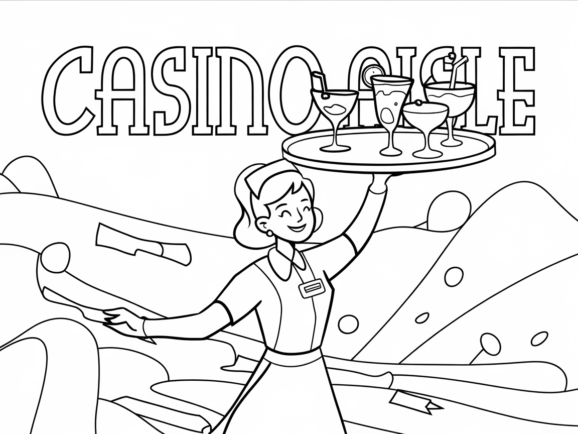 Cheers to Casino Fun: Cocktail Waitress in Action