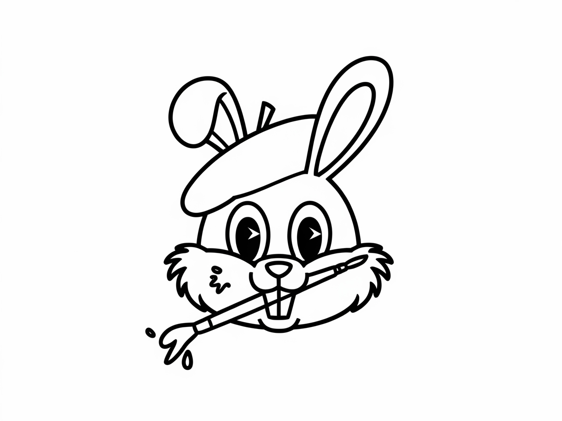 Artist Bunny with a Creative Flair