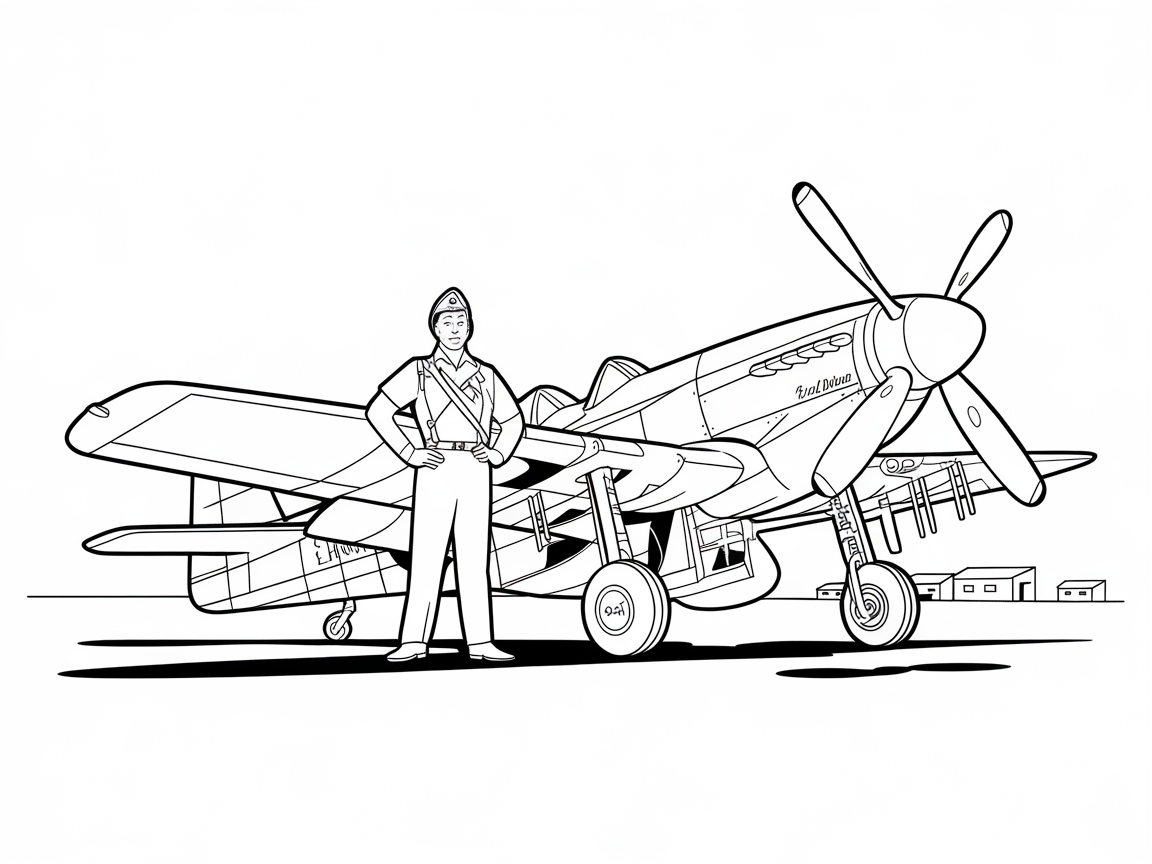 Soar Through History with This Pilot and Plane Scene