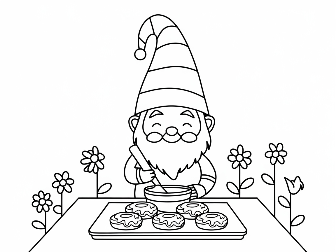 Whimsical Baking Gnome Adventure