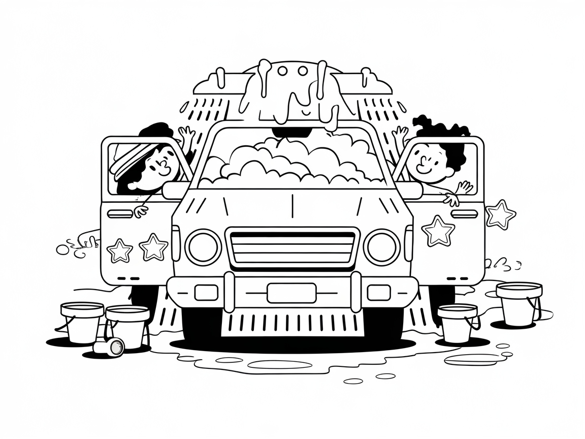 Splash and Shine with This Playful Car Wash Adventure