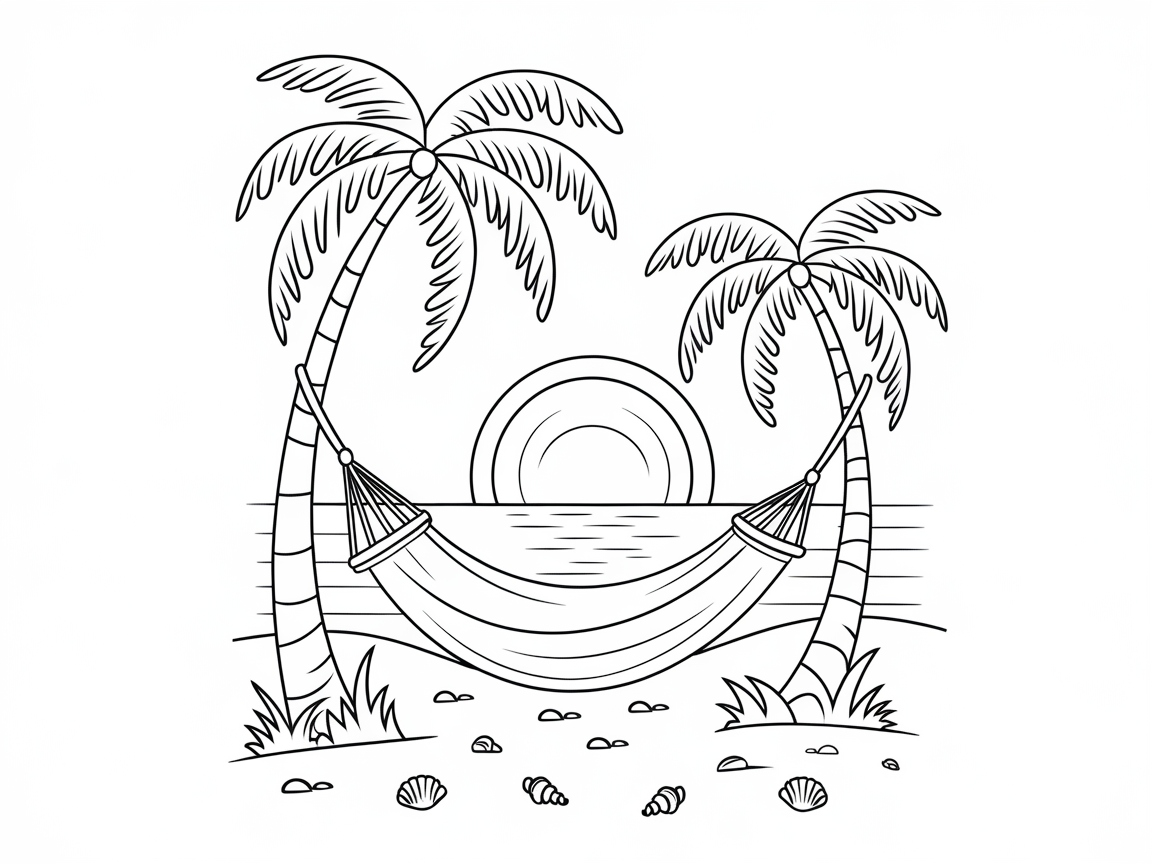 Relax in Style with This Tranquil Hammock Scene