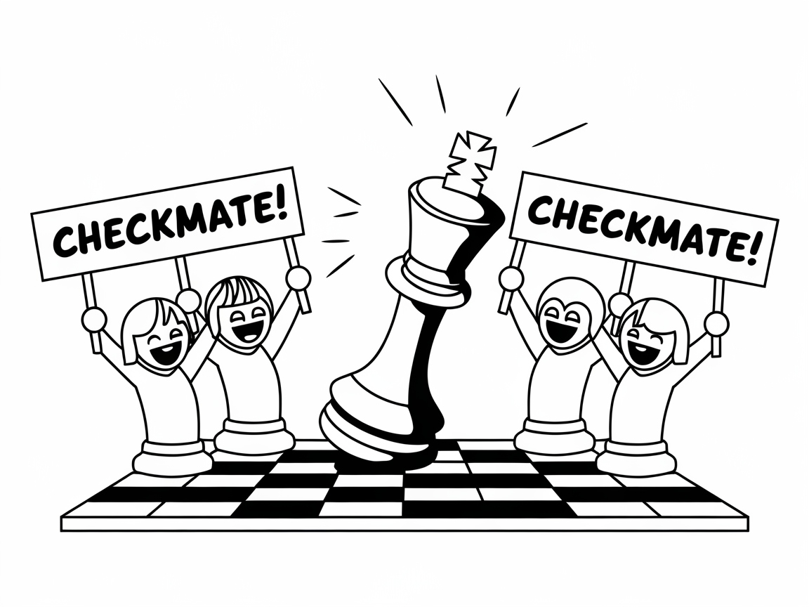Celebrate Victory with This Checkmate Coloring Fun