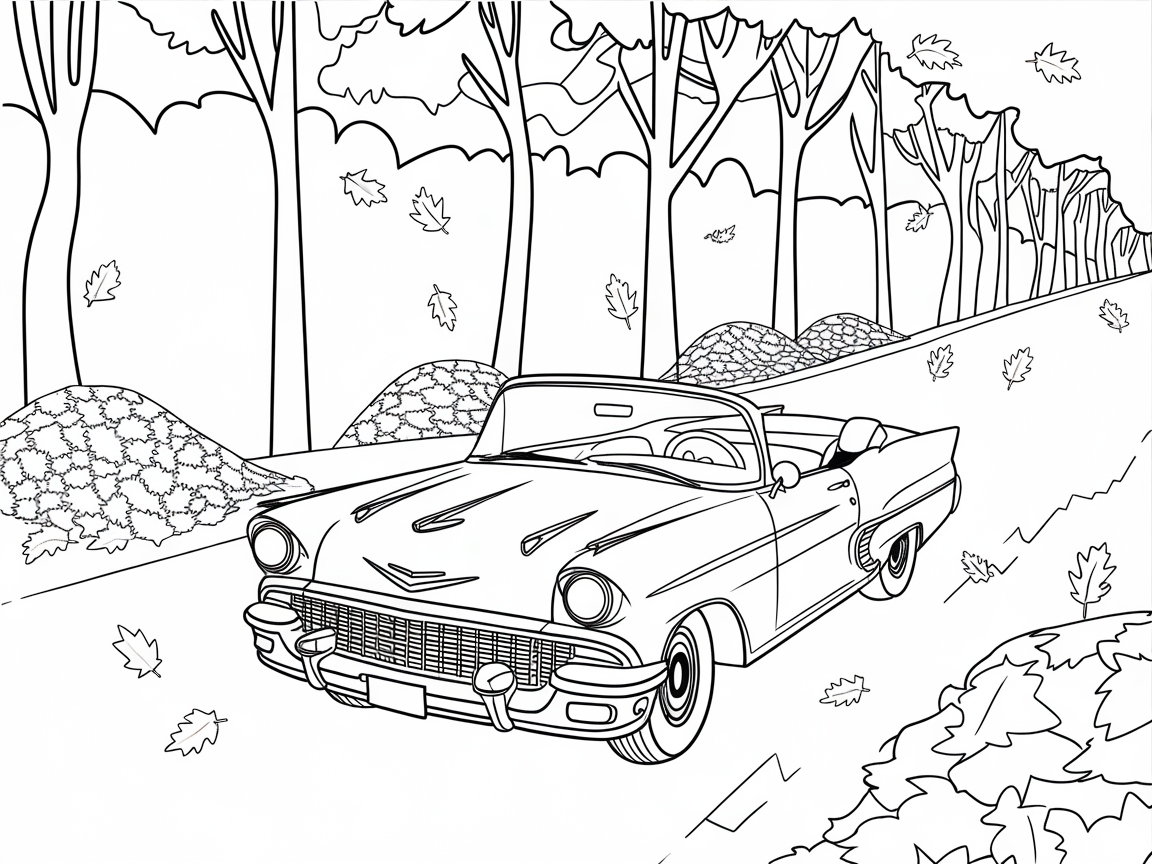Cruising Through Autumn with a Classic Convertible