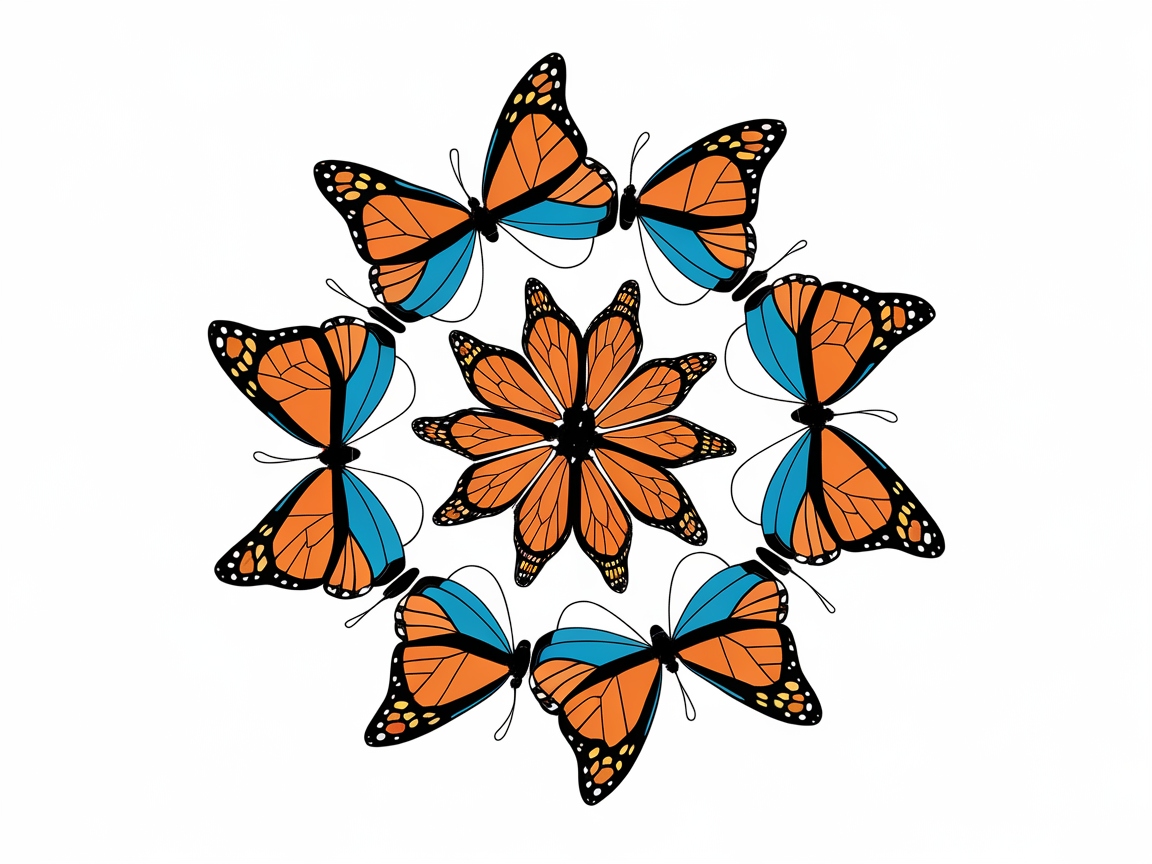 Explore This Radiant Butterfly Mandala