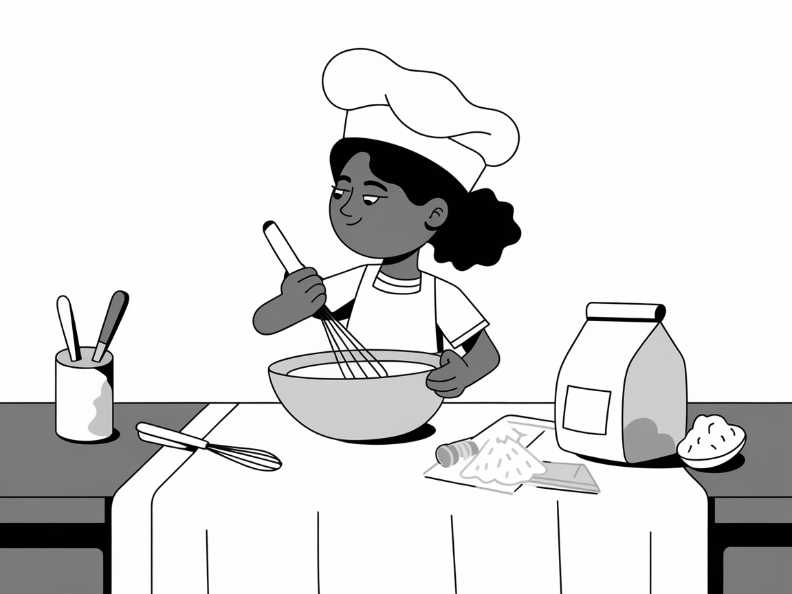 Bake Up Fun with This Young Chef Coloring Page